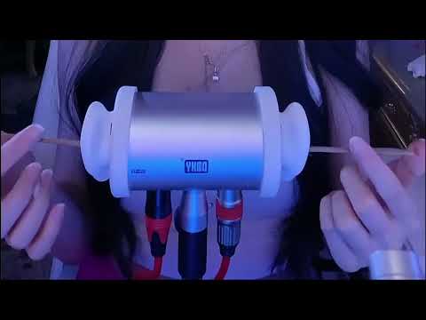 Whisper Start,Glitter Stick Scratching Mid & Powder Puff Sleep End | Deep ASMR Ear Care (No Talking)