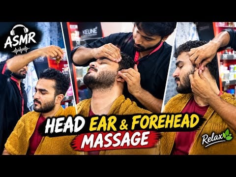 Head, Ear & Forehead Massage ASMR 😴 Ultimate Relaxation & Sleep Therapy