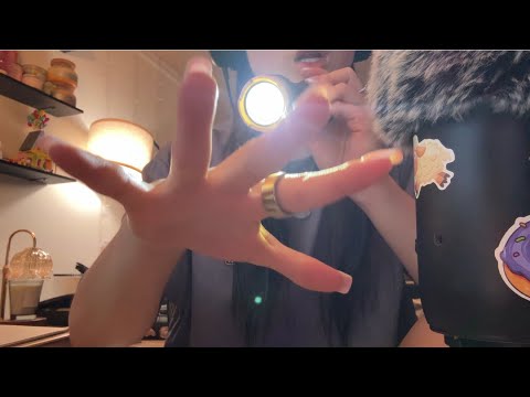 ASMR to help you relax w/ rambles (invisible scratching, follow the light, tapping)