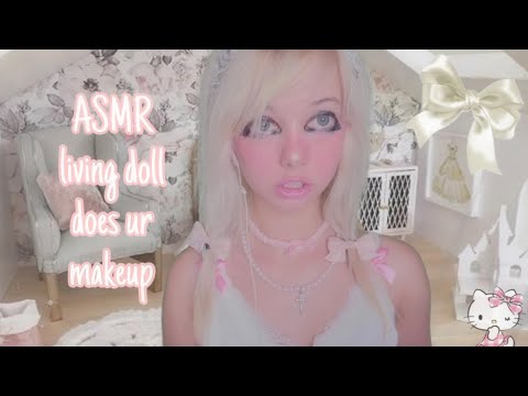 ASMR living doll does your makeup🩰🎶 (with music)