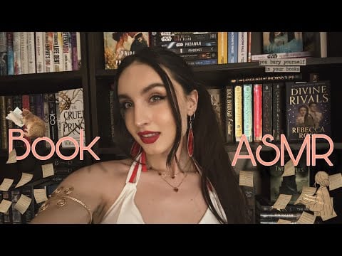 ASMR Hour Long Bookshelf Tour (Spine Tapping, Letter Tracing, Upclose Lofi ASMR Whispering) 