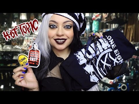 ASMR| 2000's HOT TOPIC Employee Roleplay (typing, checking out, fabric sounds, jingling)