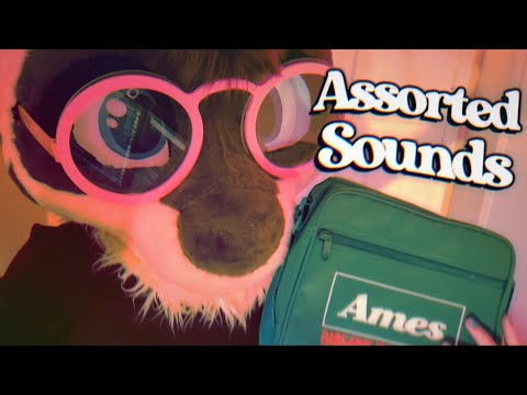 Furry ASMR | Rali tells you about old things (assorted sounds/cardboard, liquid sounds, tapping)