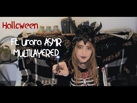 🎃Multilayered ASMR - Halloween Tingles (SkSk, Inaudible, Mouth sounds)🎃 (ft.Urara ASMR)🎃