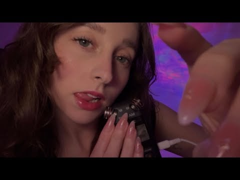 ASMR highly requested TASCAM mouth sounds with close hand movements