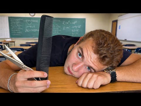 ASMR $5 Haircut during Math class