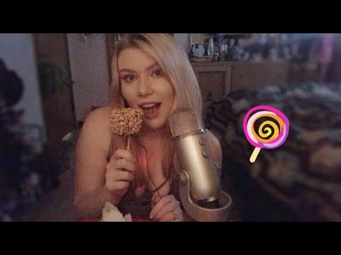 Eating A Juicy, Sticky Caramel Apple |ASMR| *Intense Mouth Sounds*