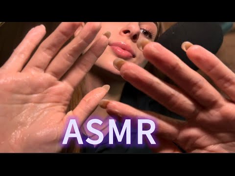 ASMR звуки рук с кремом | липкие звуки, близкий шепот 