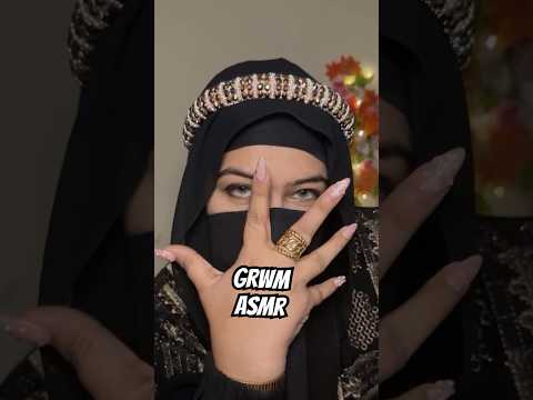 GRWM ASMR with hijab tutorial #makeup #hijabtutorial #asmr
