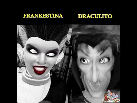 DRACULITO Y FRANKESTINA -VIDEO#4- VAMPIRO SERIO🧛‍♀️ #shorts #cortos