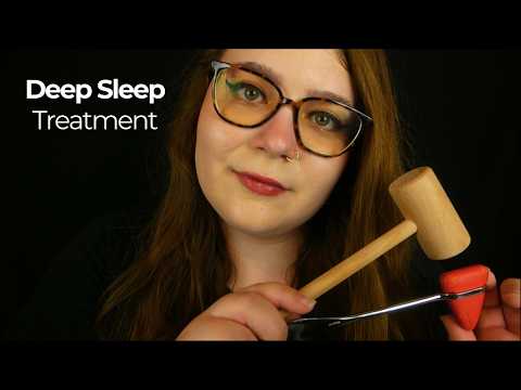 Deep Sleep Treatment 💤 Head & Face Percussion, Eye Relaxation, Acupressure 💤 ASMR Roleplay