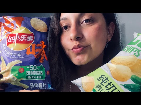 ASMR ✨ PROBANDO SNACKS ASIÁTICOS POR PRIMERA VEZ 😱♥️ sonidos crujientes y relajantes!