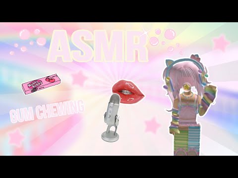 ASMR mouth sounds + gum chewing || playing obby ~ custom video✨💗