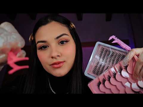 ASMR EXTENSÃO de CÍLIOS | Sussurros e Sons Relaxantes ✨️Roleplay 