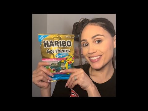 Asmr trying tropical Haribo 