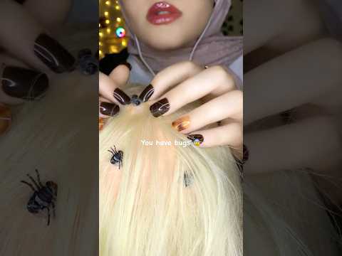 ASMR Bugs Lice Removal 🐜💆🏻‍♀️#asmr #relaxing#asmrhairplay #relax #tingles #asmrscratching #shorts