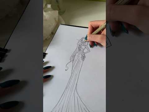 Inspired by Cate Blanchett in Jean Paul Gaultier #art #fashion #fashionsketch #illustration