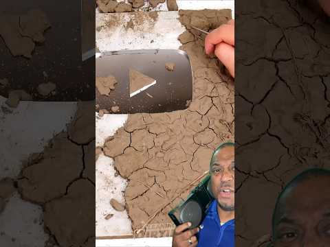 Cleaning ASMR Dirty Muddy YouTube Silver Play Button reaction