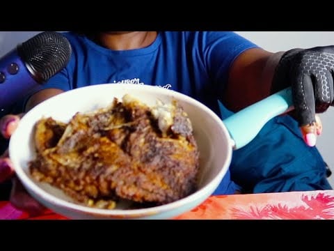 Deep Fried Blacken Fish | ASMRTheChew Calming ASMR Eating Sounds