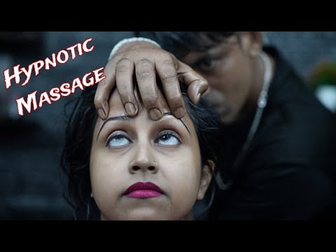Hypnotic Head Massage On Indian Female | Beautiful Lady Gets Very Relaxing ASMR Head Massage