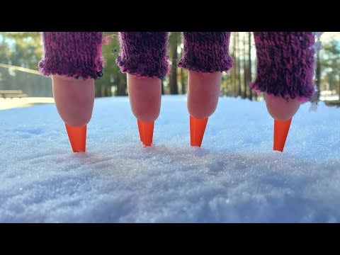 Public ASMR ❄️ Fast Aggressive Snow Lofi Tapping Scratching