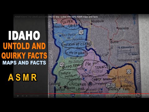 ASMR: IDAHO - The Untold and Quirky FACTS | Map outline with facts | ASMR maps and Facts