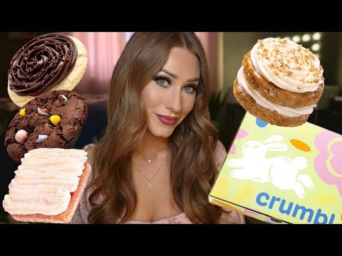 ASMR | *Easter* Crumbl! 🐣🪺 CARROT CAKE, STRAWBERRY TRES LECHES, CHOCOLATE CUPCAKE, CANDY EGG BROWNIE