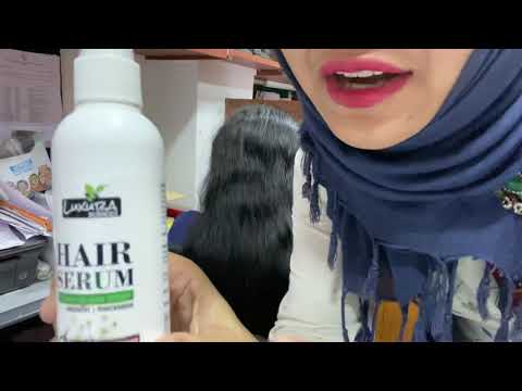 [ASMR] brushing my friend’s long hair | applying hair tonic | brush sounds