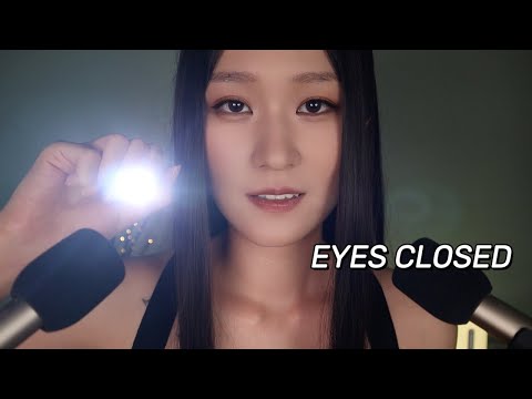 ASMR Follow My Instructions 👀 Eyes Closed✨(up-close whispers, ear to ear tests, layered sounds)