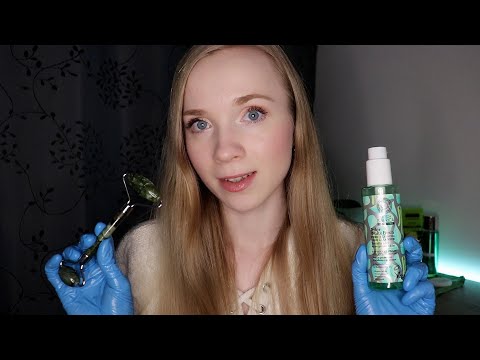 ASMR SUOMI KASVOHOITO✨ Kosmetologi SPA Roleplay 💚Personal Attention (Kasvojen Hieronta, Kuiskailua)