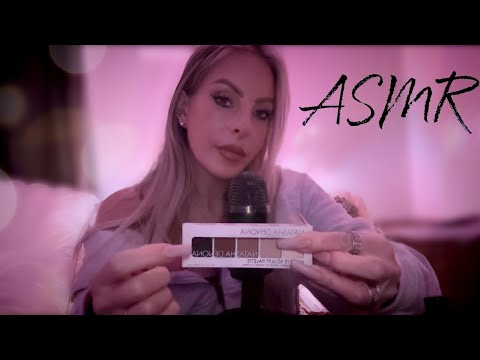 ASMR SUPER CLICKY Whisper With Gentle Clicky Nail Tapping Makeup Haul