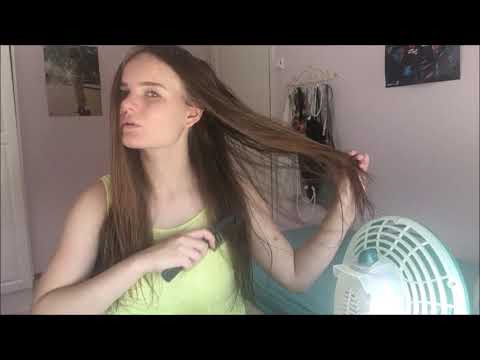 ASMR Combing through wet hair until it is dry