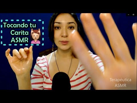 ASMR Español Tocando tu Carita / Masaje Facial Soft Spoken Spanish