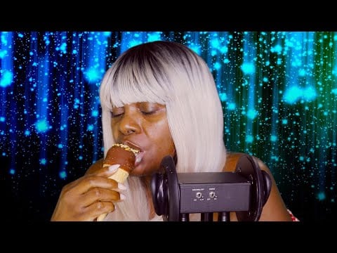 VANILLA DRUMSTICK ASMR EATUNG SOUNDS