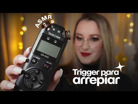 ASMR com um dos MELHORES TRIGGERS QUE JÁ FIZ NO TASCAM | sons que vão te arrepiar e causar sono