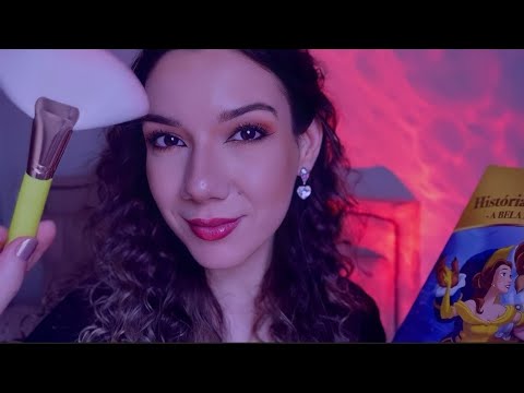 ASMR: LEITURA Com VOZ SUAVE + PINCEL NA TELA | Vídeo Para DAR SONO