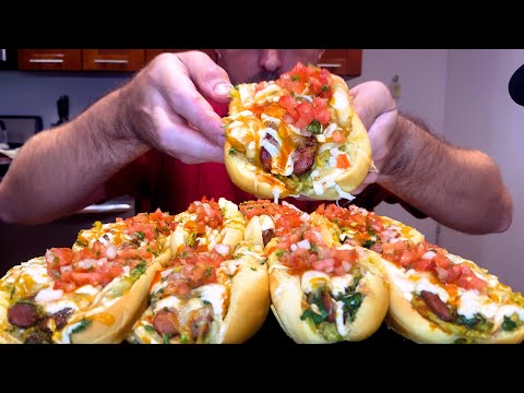 SPICY CHEESE HOT DOGS !🧀 🌭 치즈 핫도그 チーズホットドッグ * asmr no talking mukbang * nomnomsammieboy