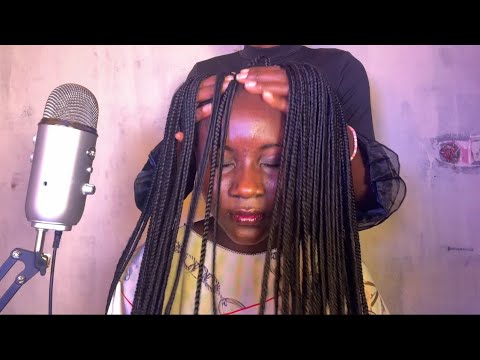 ASMR FAST AND AGGRESSIVE HAIR SCRATCHING FOR SLEEP VERY SATISFYING WITH GUM CHEWING
