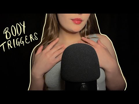 ASMR | Collarbone Tapping, Hair Raking, Skin & Shirt Scratching