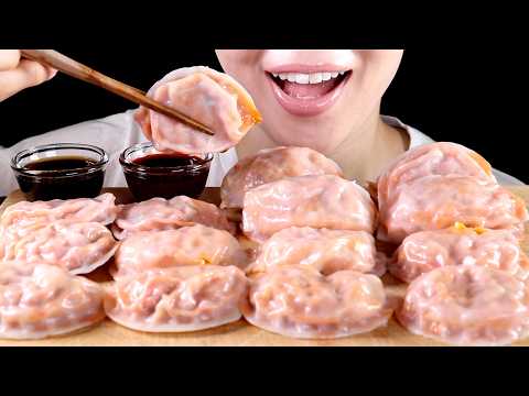 ASMR Spicy Kimchi Mandu Dumplings | Eating Sounds Mukbang No Talking
