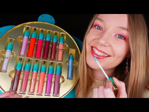 ASMR Huge Lipgloss Try On (Whispered)