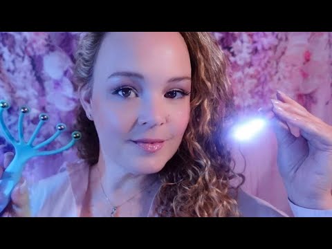 ASMR Scalp Exam, Hair Brushing & Scalp Massage for Sleep | Whispered Personal Attention