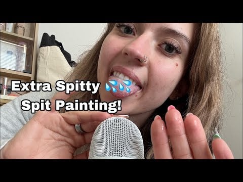 ASMR| Lots of Spit Painting Variations, & Tongue/Teeth Tapping Mouth Sounds! 