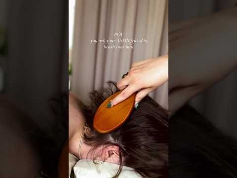 Cozy ASMR hairbrushing. The BER months are upon us! #asmr #hairplay #relax