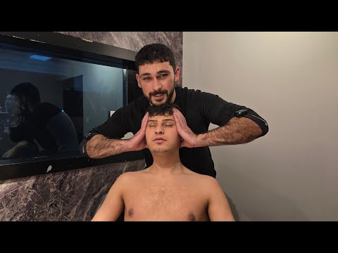 Neck Massage for Neck Pain ASMR Barber Masajı