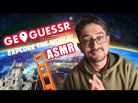 ASMR Geo Guesser (Whispering x Eating Sounds) देखते हुए सो जाओ 🥱 Fall Asleep