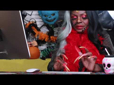 HALLOWEEN KEYBOARD TYPING ASMR TRIDENT WATERMELON CHEWING GUM