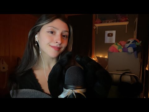 ASMR YOURE GETTING SLEEPIER & SLEEPIER 🫧 soothing gloves on mic, up close whispers, fabric, perfume