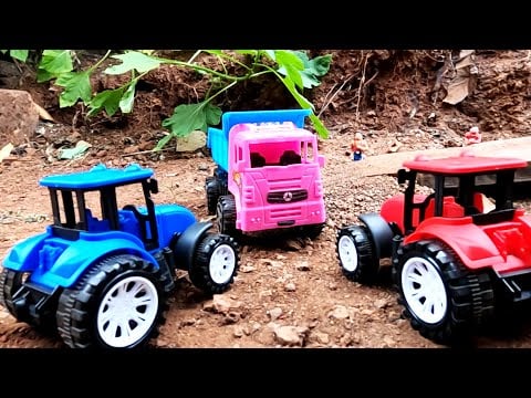 Dump Truck And Tata Dumper Accident Biggest River Water Pulling Out Sonalika Tractor