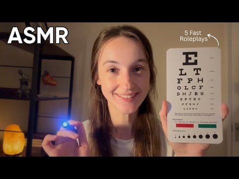 ASMR Fast 5 Roleplays | Eye Exam, Sketching & Measuring You & More